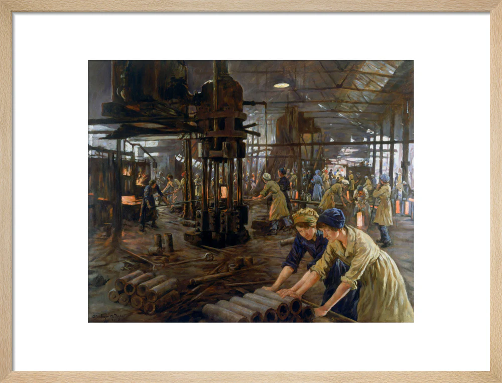 The Munitions Girls' oil painting, England, 1918. - Image 49