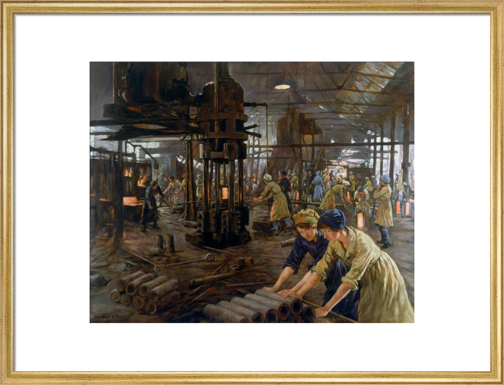 The Munitions Girls' oil painting, England, 1918. - Image 53