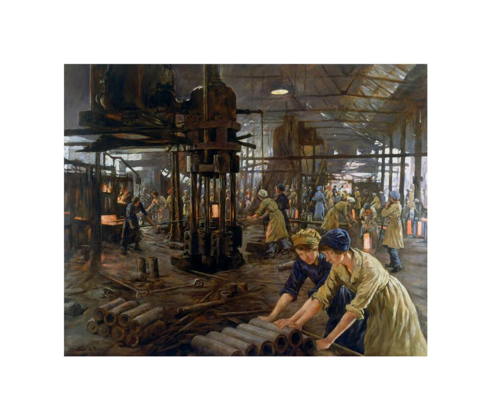The Munitions Girls' oil painting, England, 1918. - Image 60