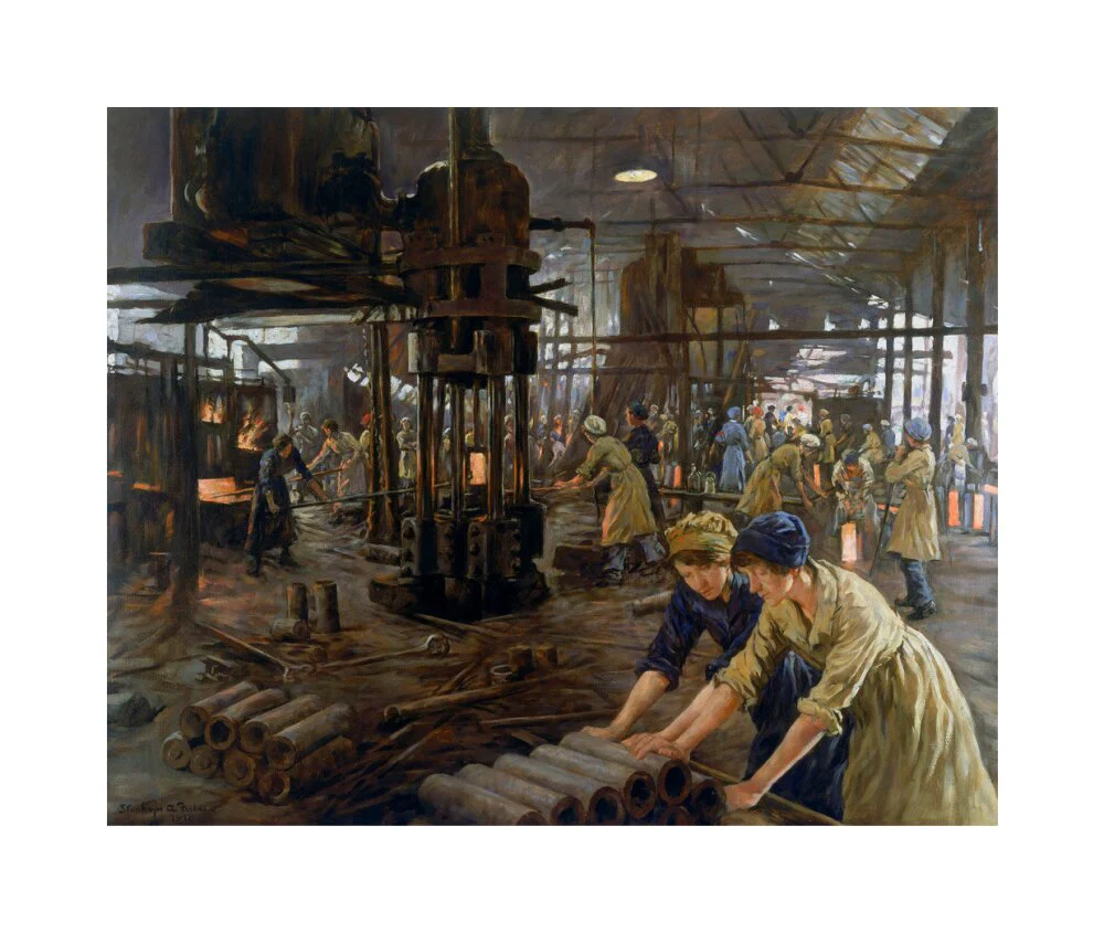 The Munitions Girls' oil painting, England, 1918. - Image 61