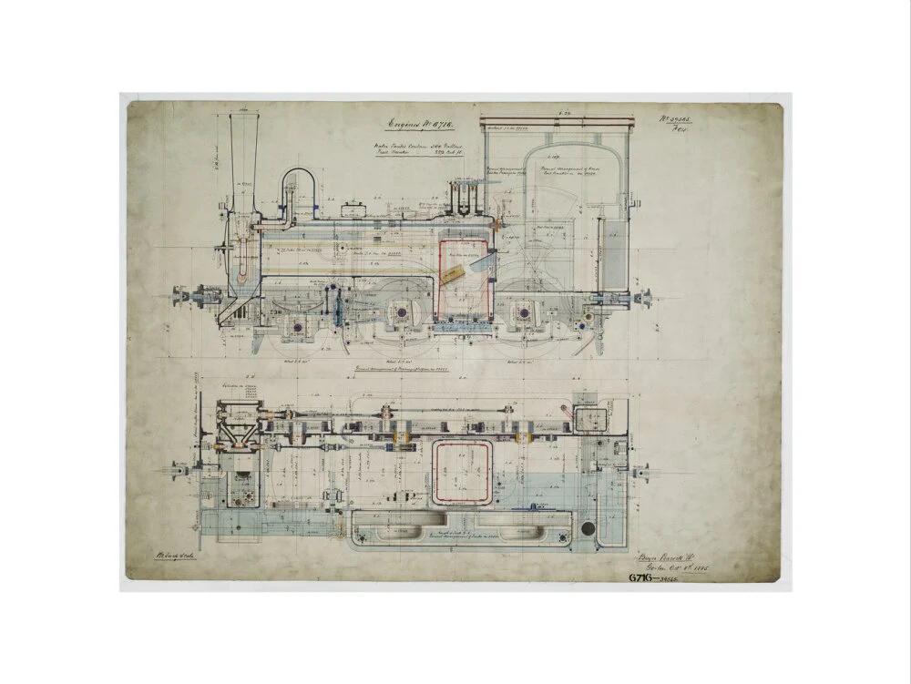 General arrangement drawing of Batavia Ooster Railway (Indonesia) '2-4-0' tank locomotive.39565_6716 - Image 17
