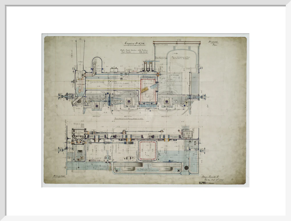 General arrangement drawing of Batavia Ooster Railway (Indonesia) '2-4-0' tank locomotive.39565_6716 - Image 19