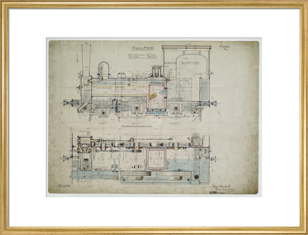 General arrangement drawing of Batavia Ooster Railway (Indonesia) '2-4-0' tank locomotive.39565_6716 - Image 20