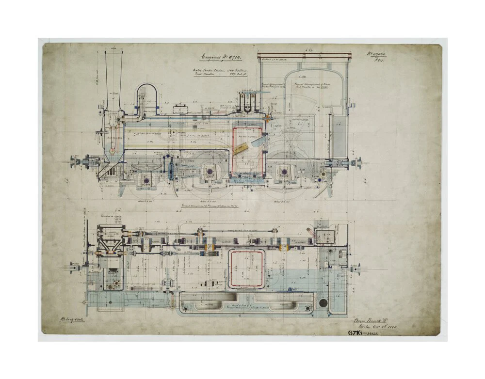 General arrangement drawing of Batavia Ooster Railway (Indonesia) '2-4-0' tank locomotive.39565_6716 - Image 29