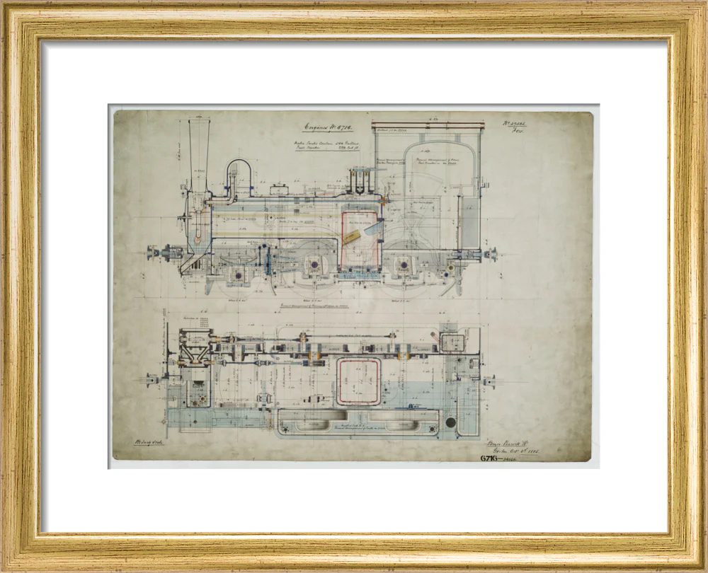 General arrangement drawing of Batavia Ooster Railway (Indonesia) '2-4-0' tank locomotive.39565_6716 - Image 38