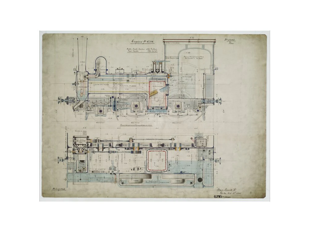 General arrangement drawing of Batavia Ooster Railway (Indonesia) '2-4-0' tank locomotive.39565_6716 - Image 45