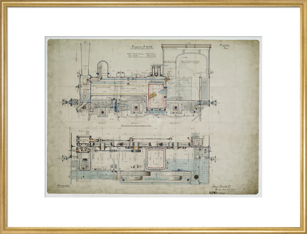 General arrangement drawing of Batavia Ooster Railway (Indonesia) '2-4-0' tank locomotive.39565_6716 - Image 58