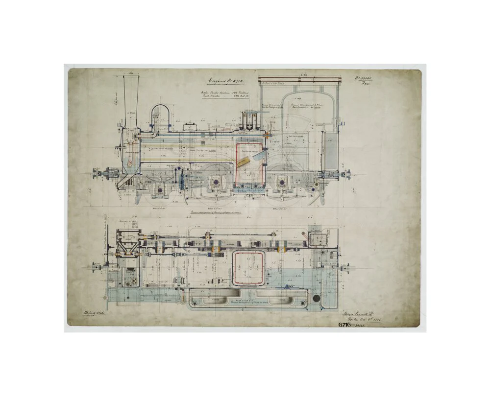 General arrangement drawing of Batavia Ooster Railway (Indonesia) '2-4-0' tank locomotive.39565_6716 - Image 60