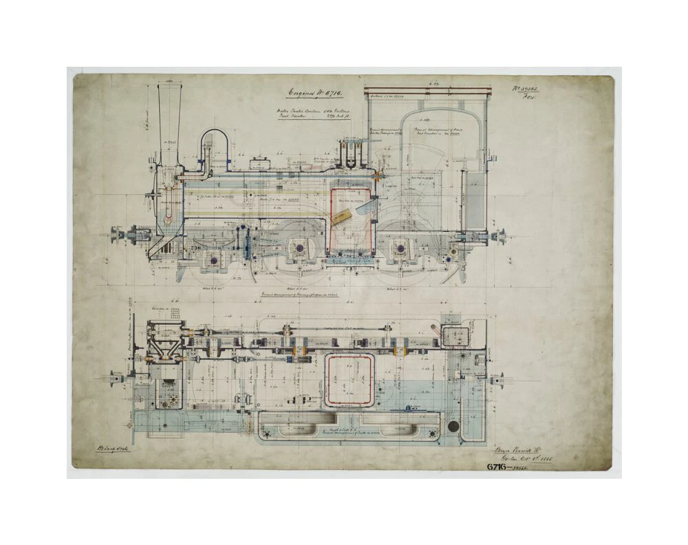 General arrangement drawing of Batavia Ooster Railway (Indonesia) '2-4-0' tank locomotive.39565_6716 - Image 61