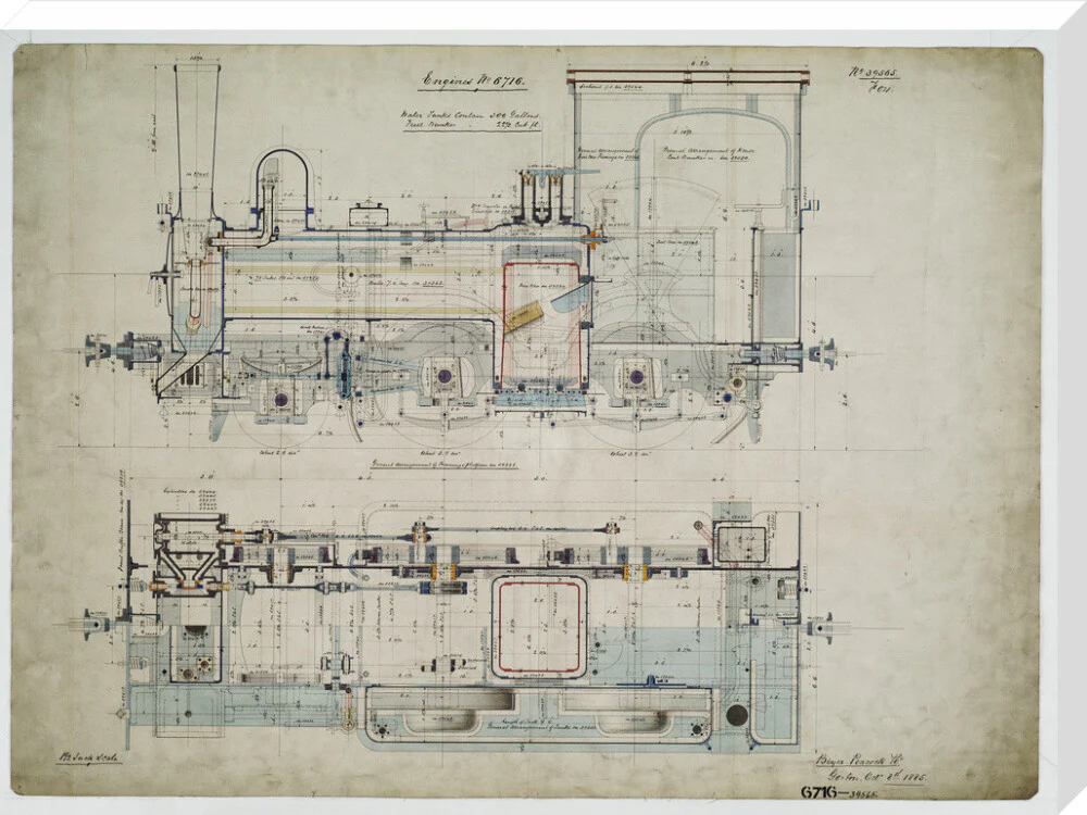 General arrangement drawing of Batavia Ooster Railway (Indonesia) '2-4-0' tank locomotive.39565_6716 - Image 67