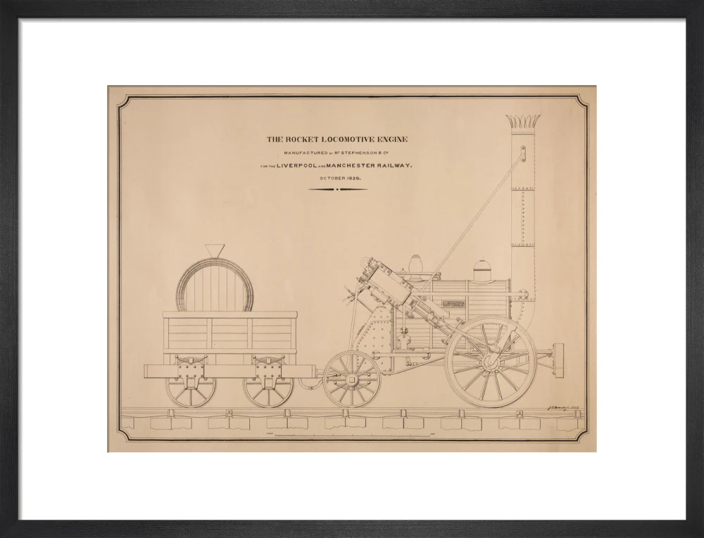 Pen and ink side elevation of the Rocket - Image 13