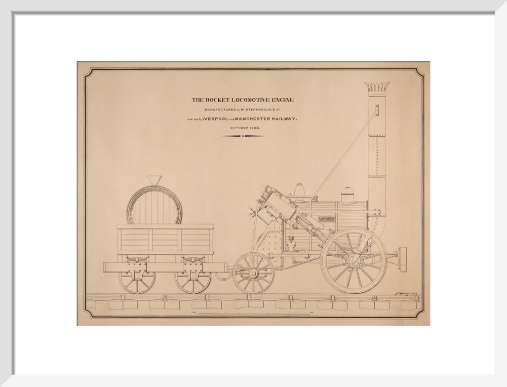 Pen and ink side elevation of the Rocket - Image 14