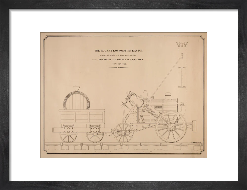 Pen and ink side elevation of the Rocket - Image 8
