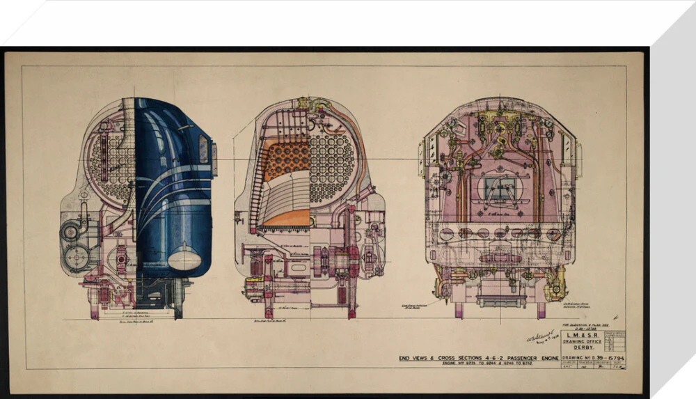 LM&SR Drawing No.D39-15794 of 4-6-2 Passenger Engine, 'Duchess of Hamilton'. 9.06.1939 - Image 31