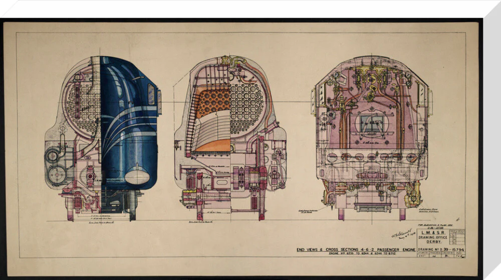 LM&SR Drawing No.D39-15794 of 4-6-2 Passenger Engine, 'Duchess of Hamilton'. 9.06.1939 - Image 33