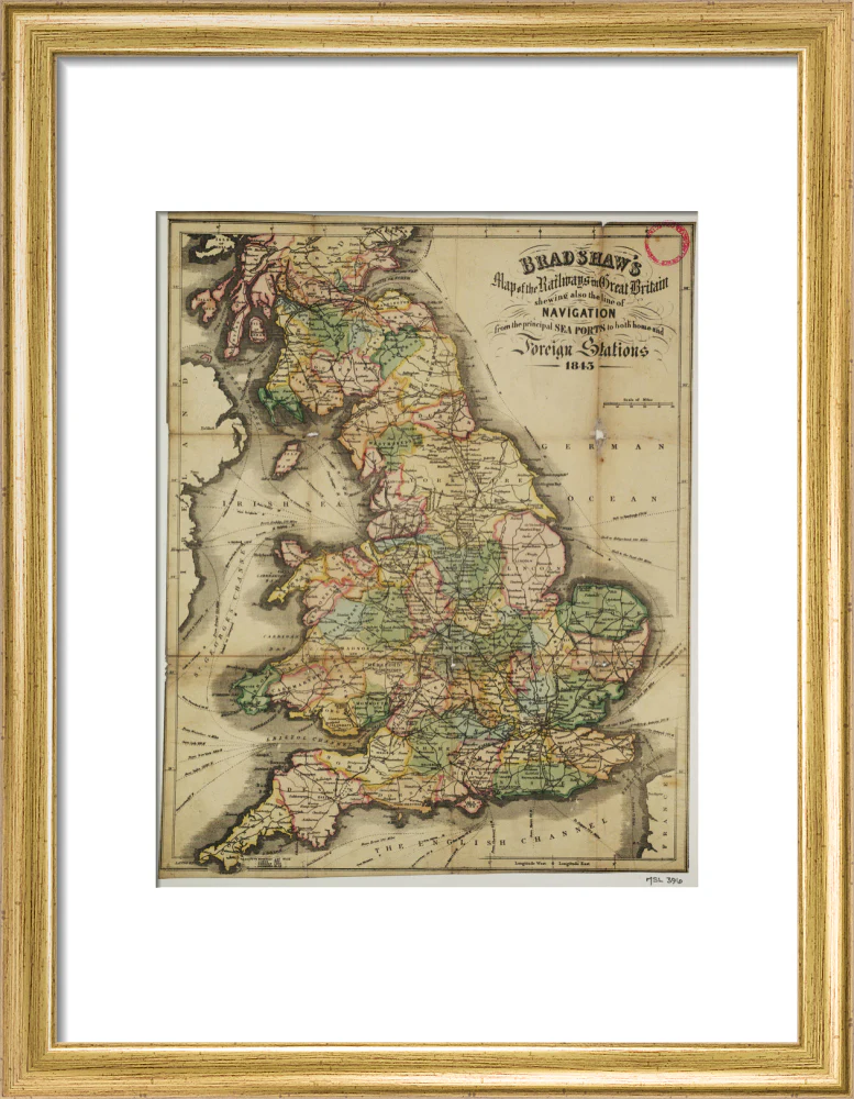 Bradshaw's Map of the Railways in Great Britain shewing also the line of Navigation from the principal Sea Ports .... George Bradshaw (1801-1853) - Image 10