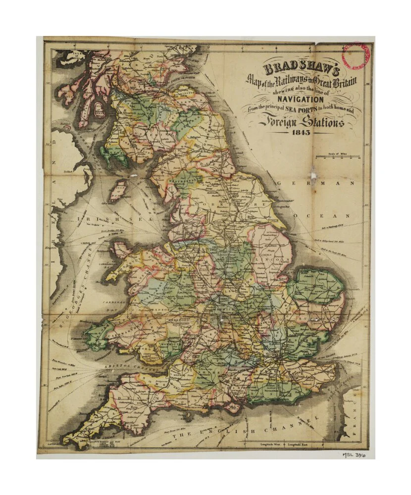 Bradshaw's Map of the Railways in Great Britain shewing also the line of Navigation from the principal Sea Ports .... George Bradshaw (1801-1853) - Image 29