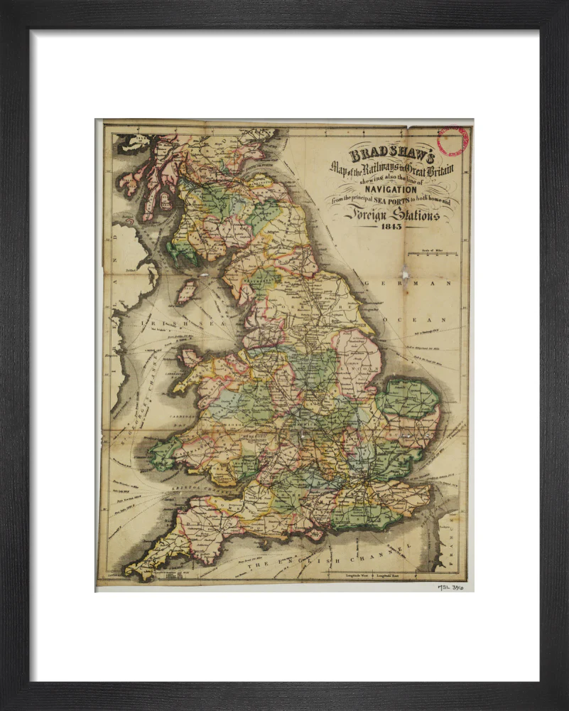 Bradshaw's Map of the Railways in Great Britain shewing also the line of Navigation from the principal Sea Ports .... George Bradshaw (1801-1853) - Image 3