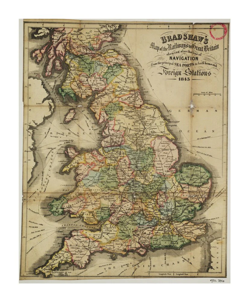 Bradshaw's Map of the Railways in Great Britain shewing also the line of Navigation from the principal Sea Ports .... George Bradshaw (1801-1853) - Image 30