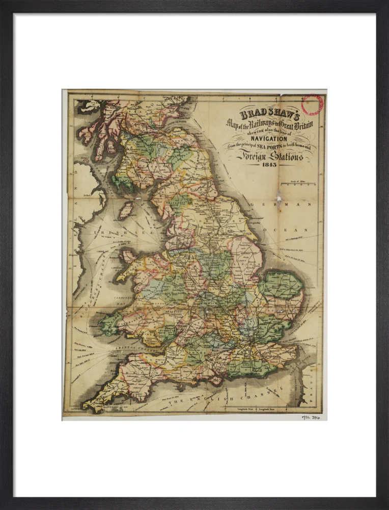Bradshaw's Map of the Railways in Great Britain shewing also the line of Navigation from the principal Sea Ports .... George Bradshaw (1801-1853) - Image 46