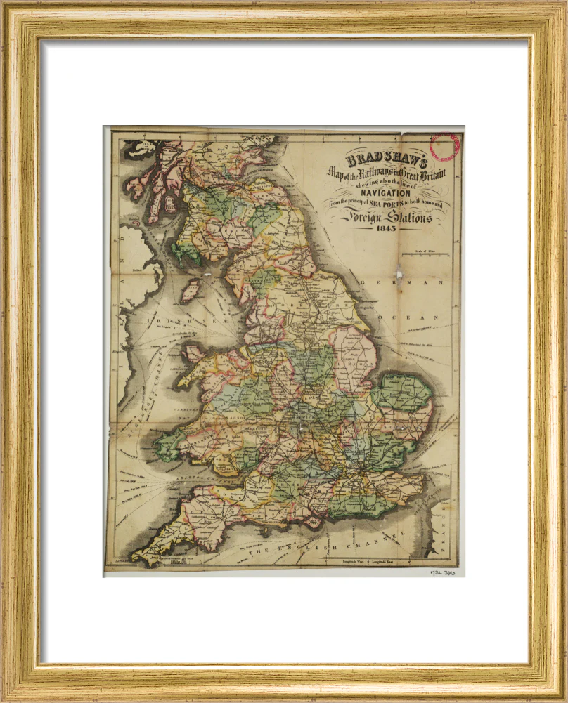Bradshaw's Map of the Railways in Great Britain shewing also the line of Navigation from the principal Sea Ports .... George Bradshaw (1801-1853) - Image 5
