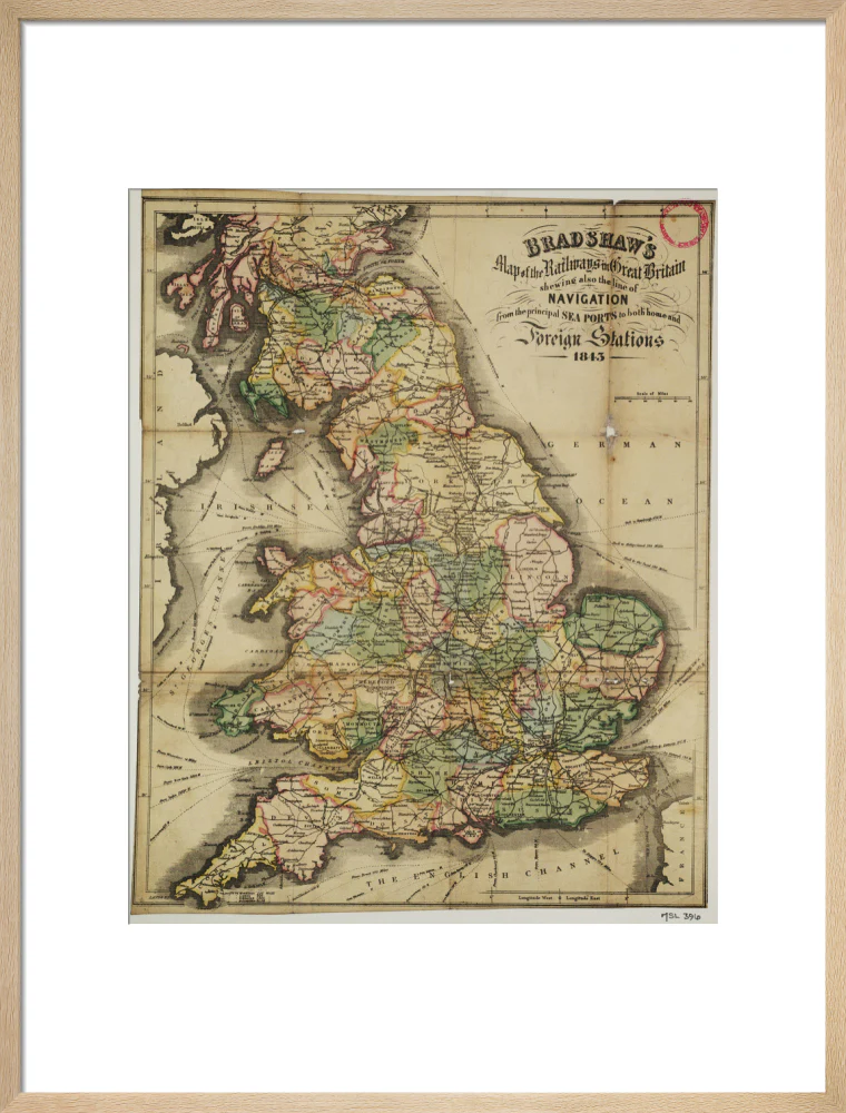 Bradshaw's Map of the Railways in Great Britain shewing also the line of Navigation from the principal Sea Ports .... George Bradshaw (1801-1853) - Image 54