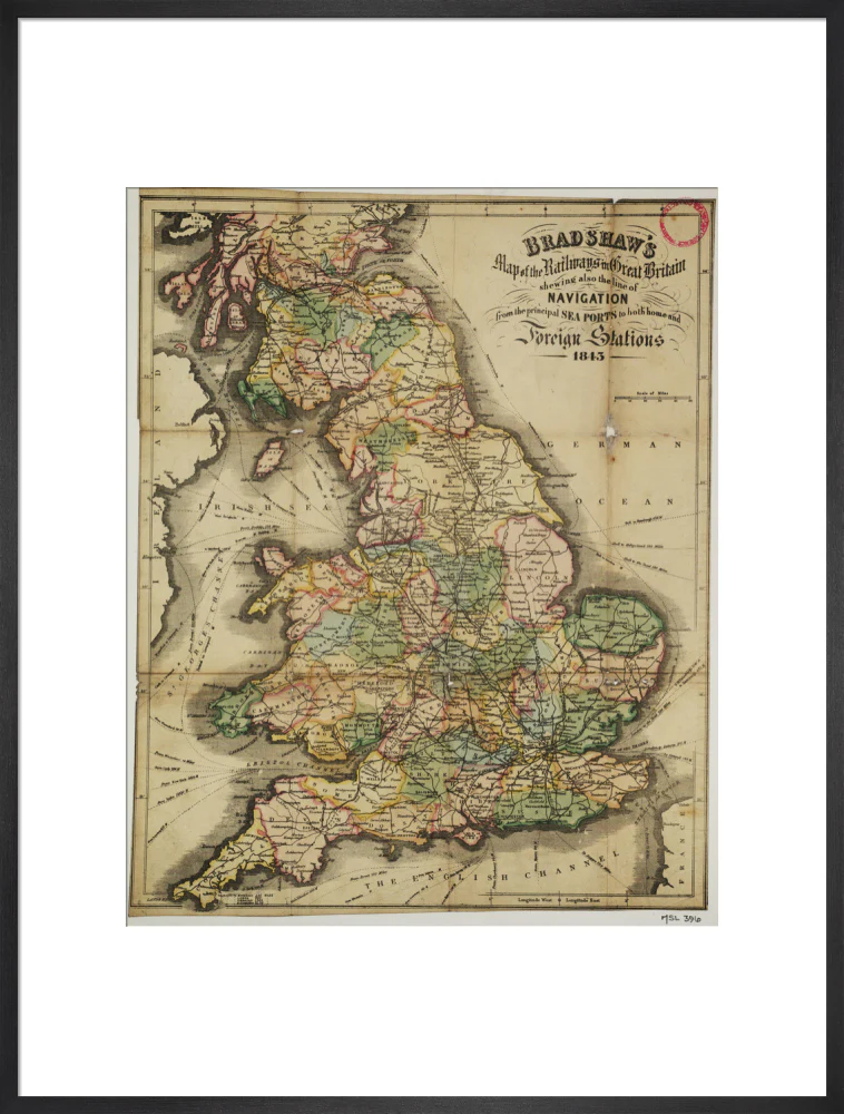 Bradshaw's Map of the Railways in Great Britain shewing also the line of Navigation from the principal Sea Ports .... George Bradshaw (1801-1853) - Image 56