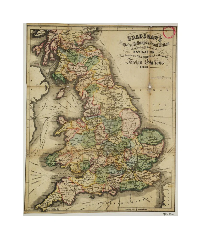 Bradshaw's Map of the Railways in Great Britain shewing also the line of Navigation from the principal Sea Ports .... George Bradshaw (1801-1853) - Image 61