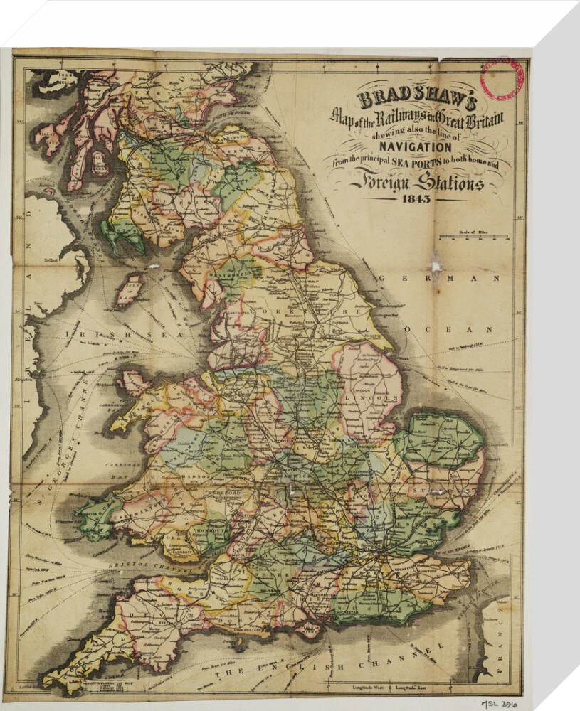 Bradshaw's Map of the Railways in Great Britain shewing also the line of Navigation from the principal Sea Ports .... George Bradshaw (1801-1853) - Image 64