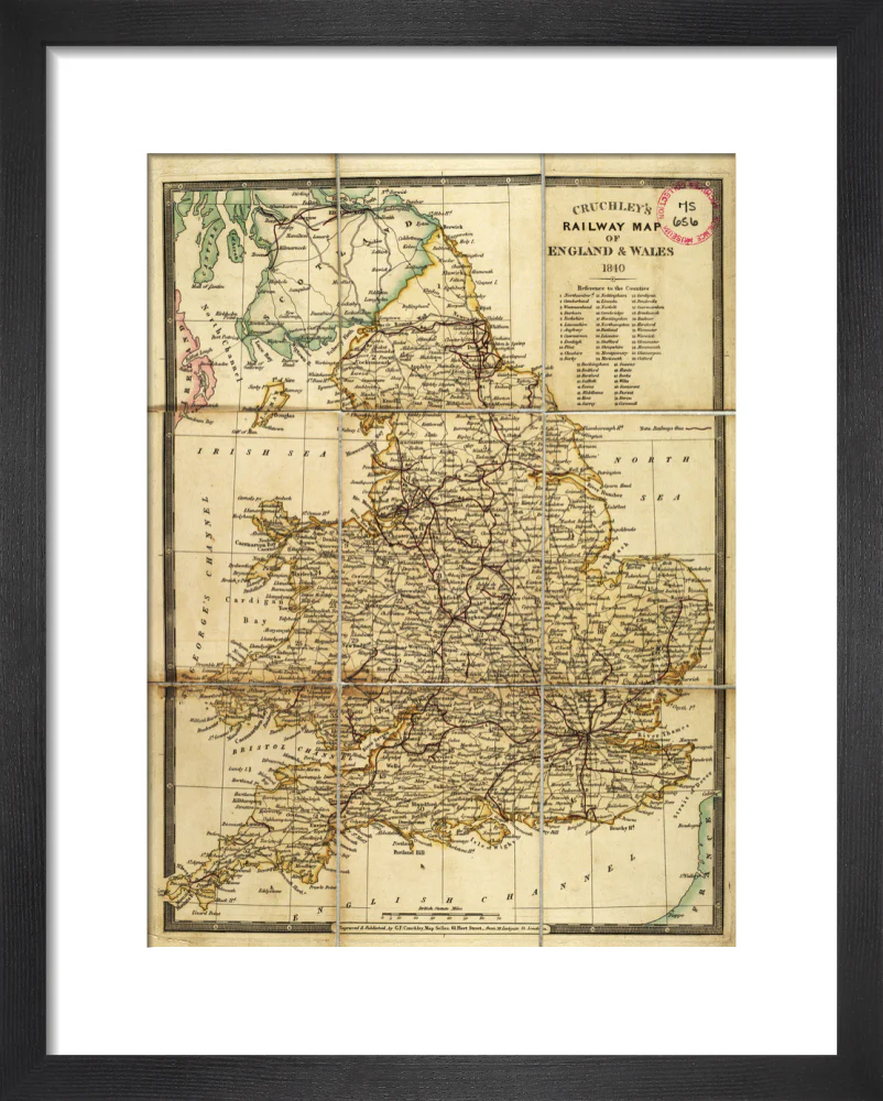 Cruhley's Railway Map of England and Wales 1840 - Image 3