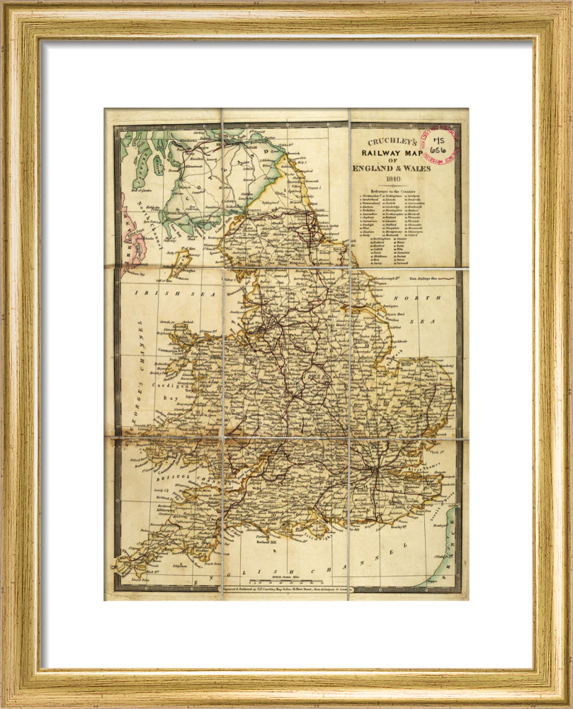 Cruhley's Railway Map of England and Wales 1840 - Image 38