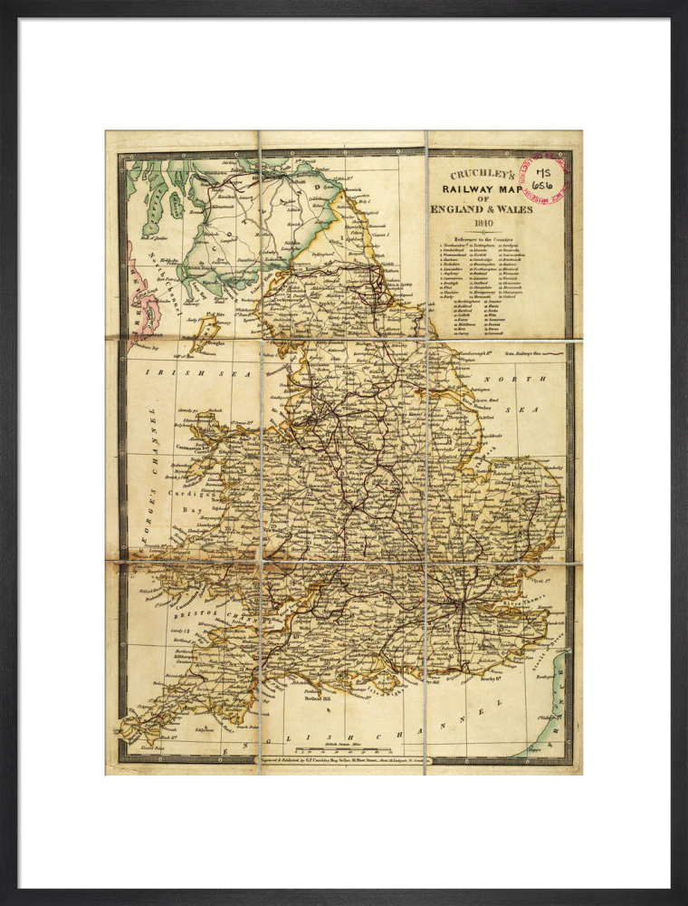 Cruhley's Railway Map of England and Wales 1840 - Image 51
