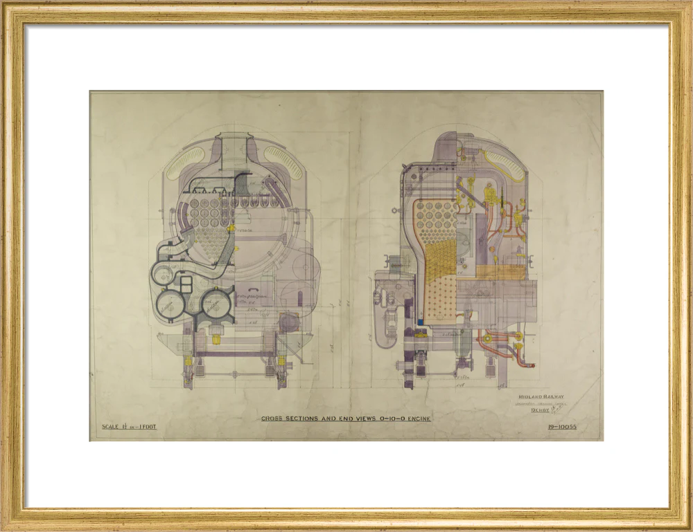Cross sections and end view 0-10-0 Engine - Image 15