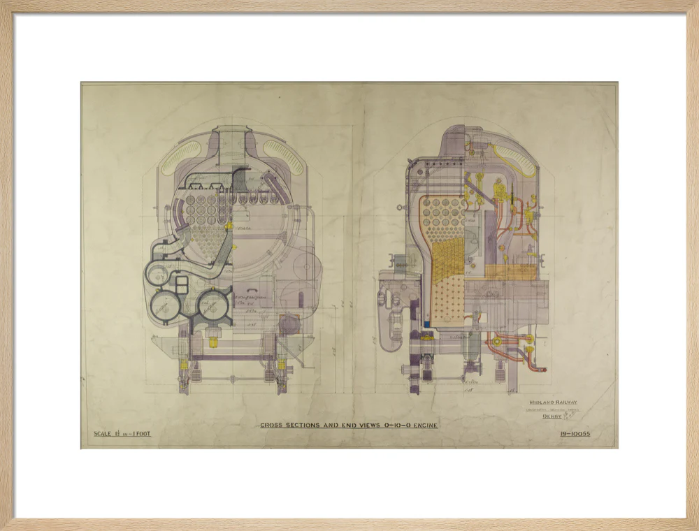 Cross sections and end view 0-10-0 Engine - Image 21