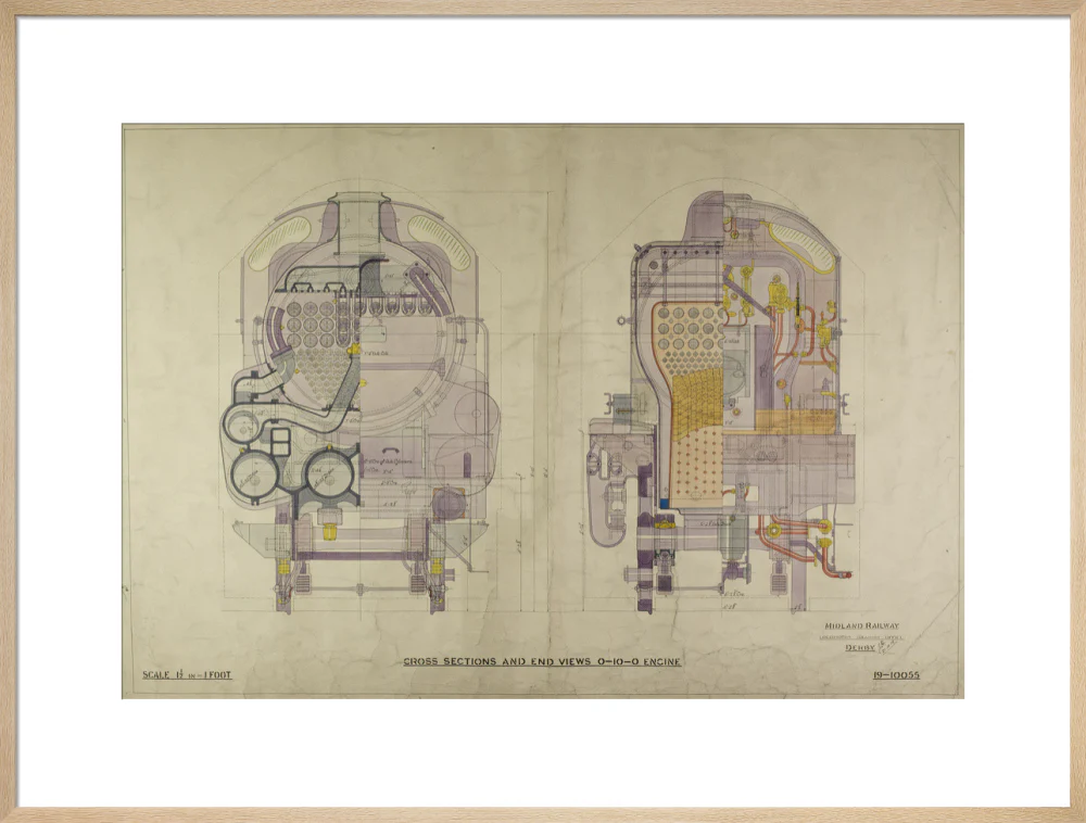 Cross sections and end view 0-10-0 Engine - Image 59