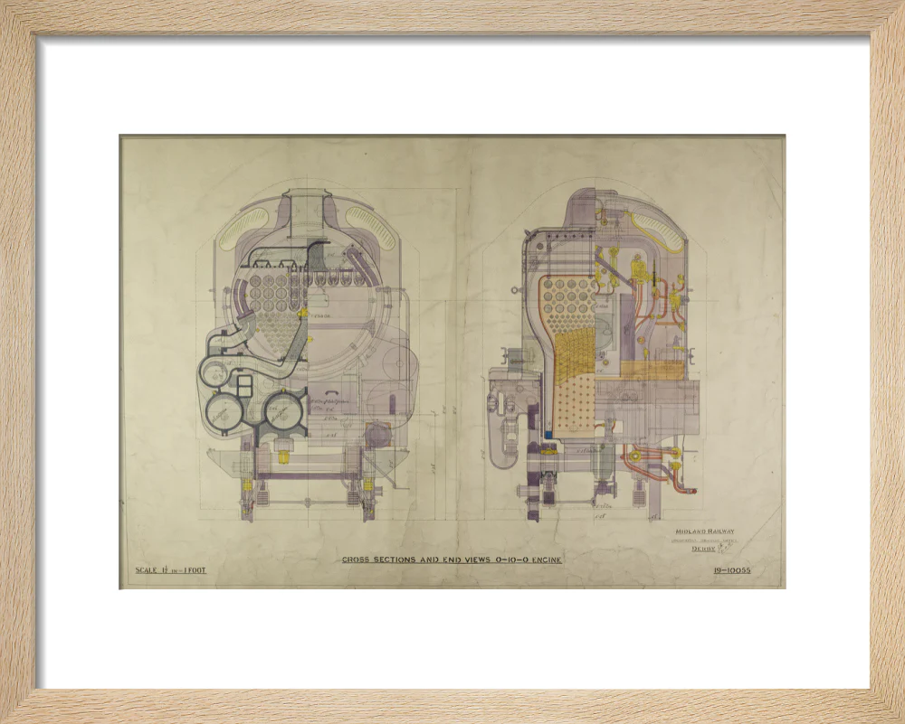 Cross sections and end view 0-10-0 Engine - Image 6