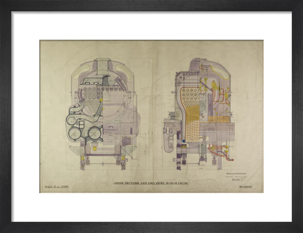 Cross sections and end view 0-10-0 Engine - Image 8