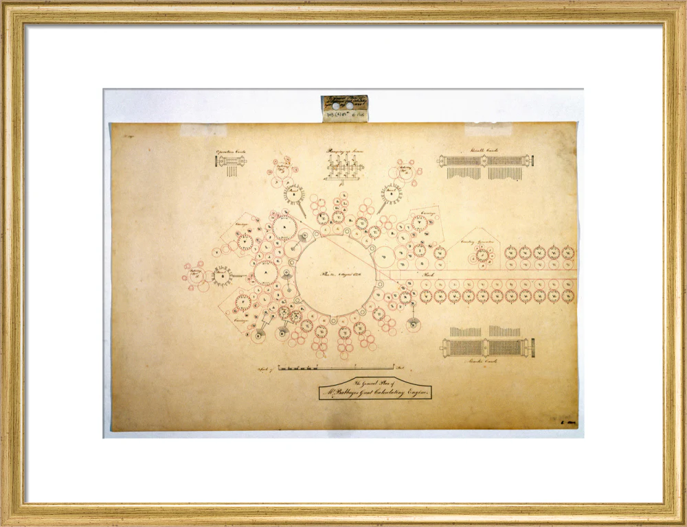 Plan of the analytical engine, 1840. - Image 48