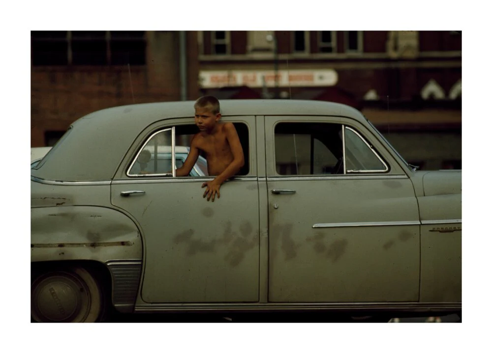 Boy in car, USA. 1965 - Image 30