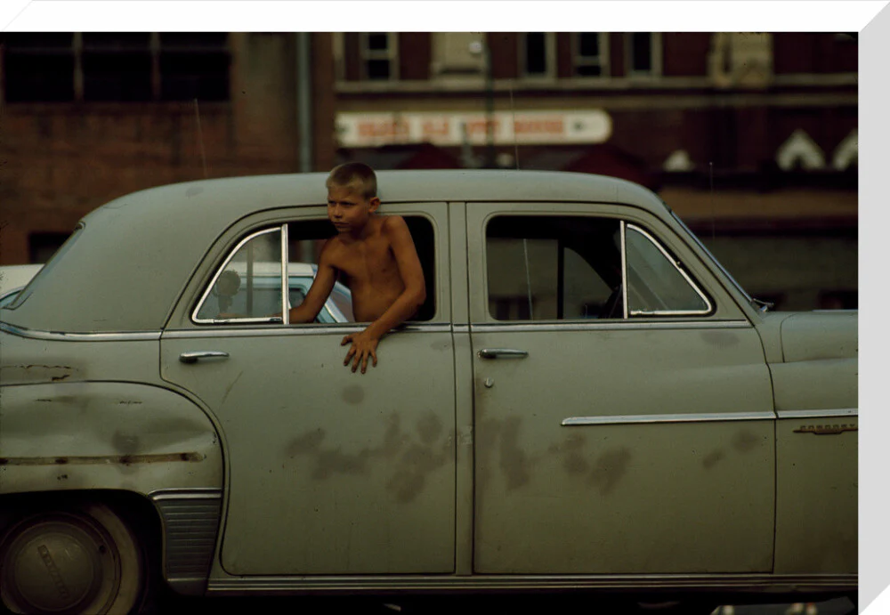 Boy in car, USA. 1965 - Image 33