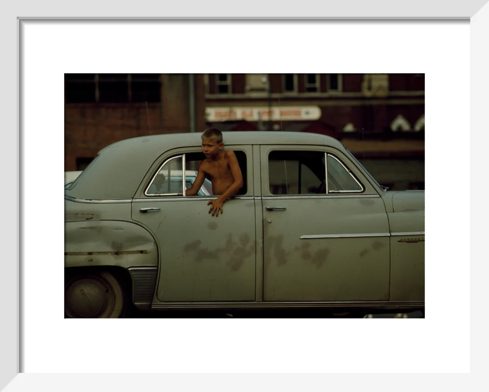 Boy in car, USA. 1965 - Image 4