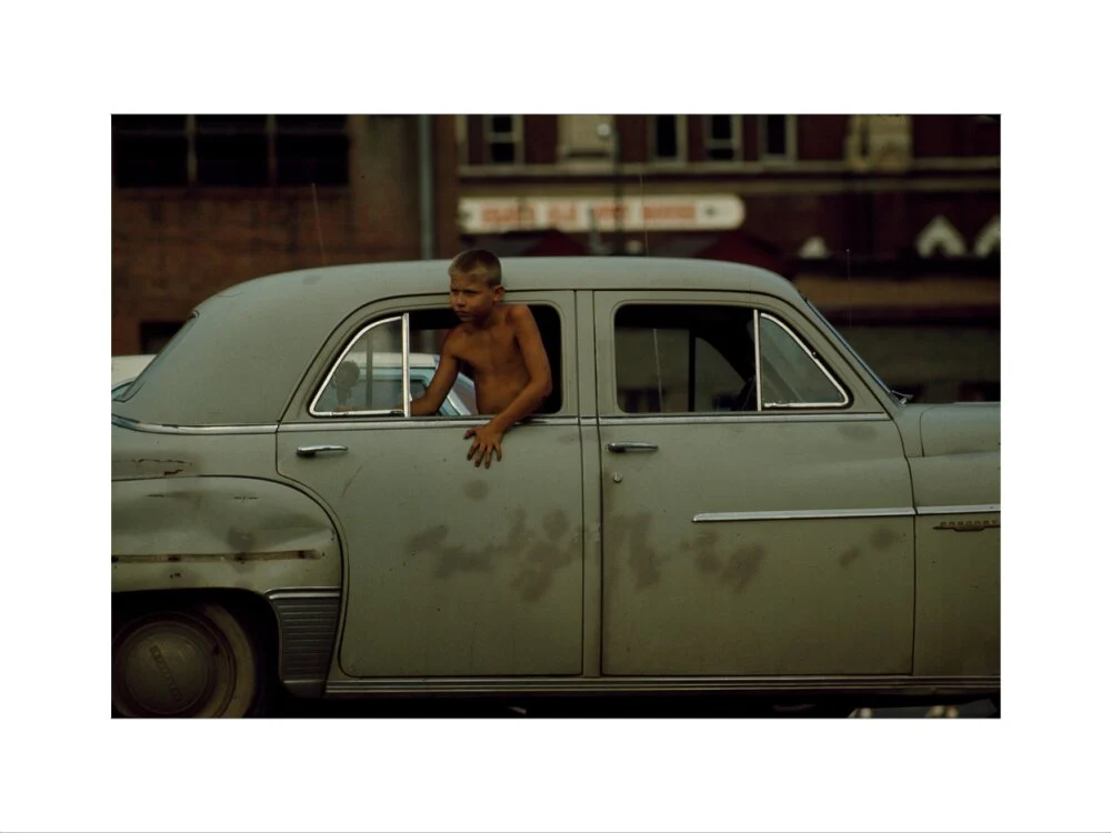 Boy in car, USA. 1965 - Image 40