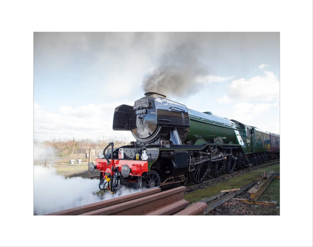 Flying Scotsman locomotive leaving the National Railway Museum, 2016. - Image 2