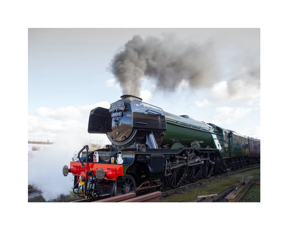 Flying Scotsman locomotive leaving the National Railway Museum, 2016. - Image 28