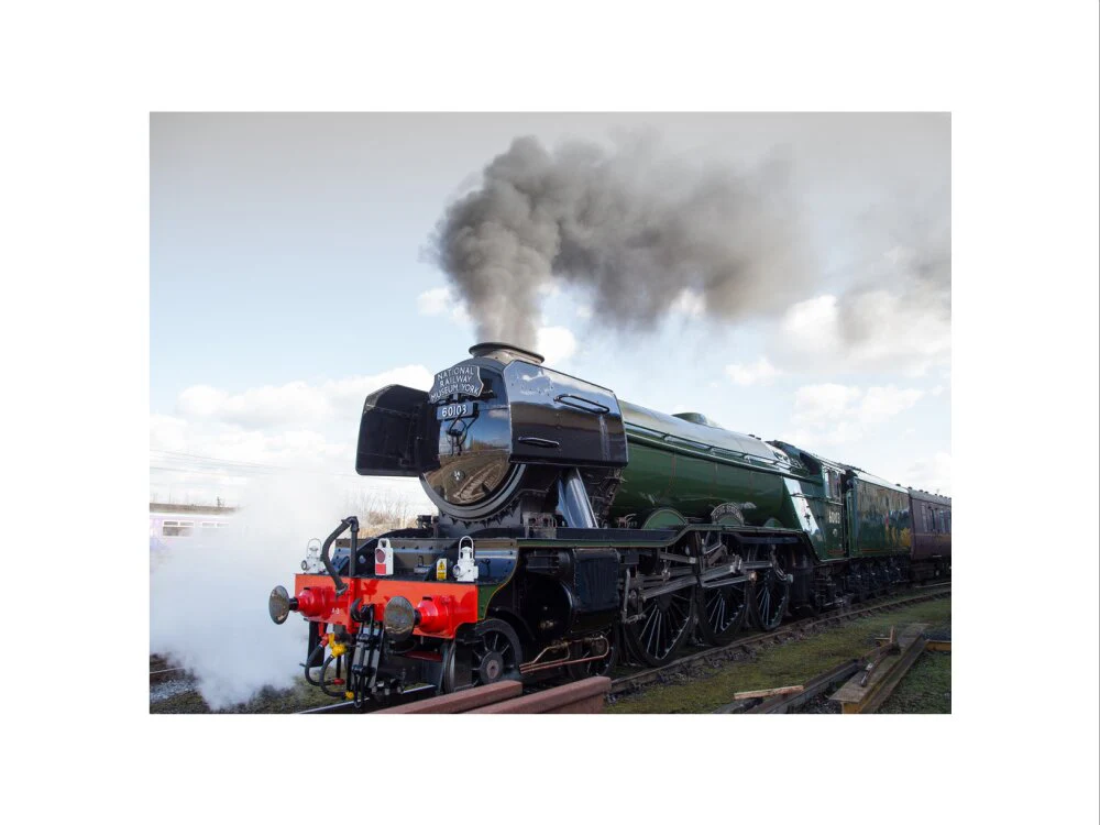 Flying Scotsman locomotive leaving the National Railway Museum, 2016. - Image 45