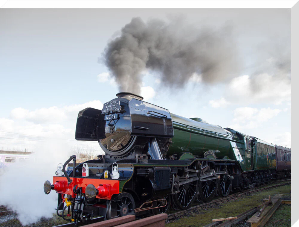 Flying Scotsman locomotive leaving the National Railway Museum, 2016. - Image 67