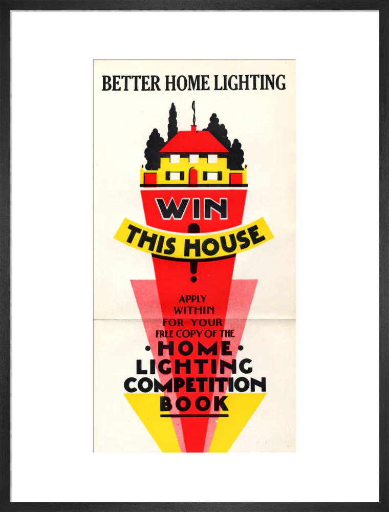 Better Home Lighting competition poster with a main prize of an all-electric house,1926-1927. - Image 18