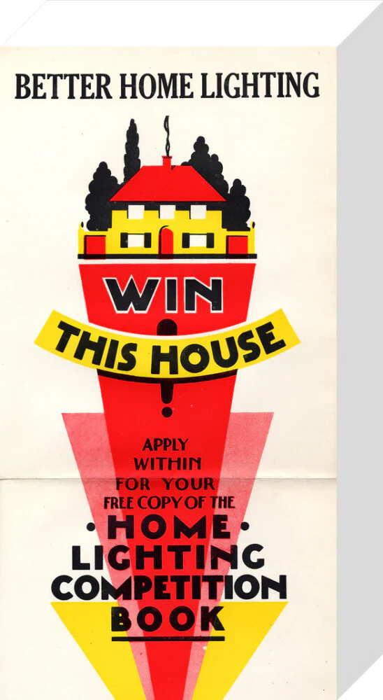 Better Home Lighting competition poster with a main prize of an all-electric house,1926-1927. - Image 31