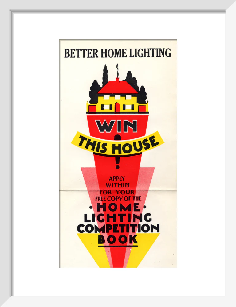 Better Home Lighting competition poster with a main prize of an all-electric house,1926-1927. - Image 42