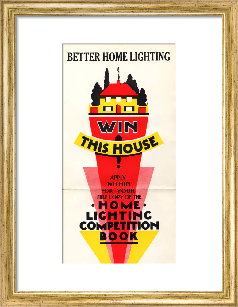 Better Home Lighting competition poster with a main prize of an all-electric house,1926-1927. - Image 43